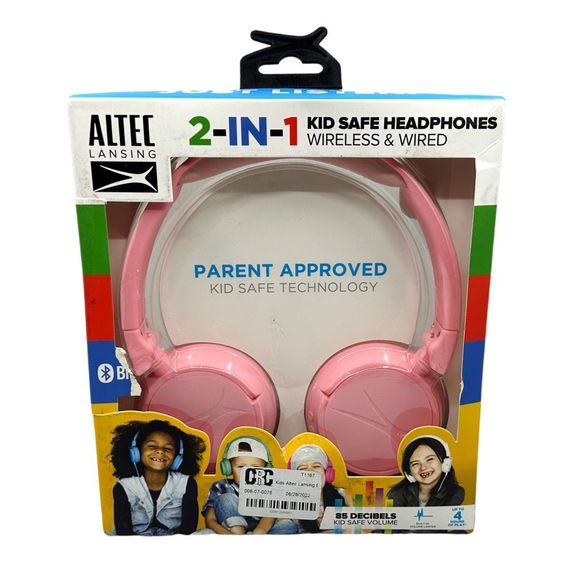 Altec Lansing Kid Safe 2-IN-1 Bluetooth & Wired Headphones - Picture 2 of 3